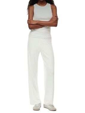 Aritzia The Group Babaton Women’s Stretchy Lounge Pant Ribbed White Size Small
